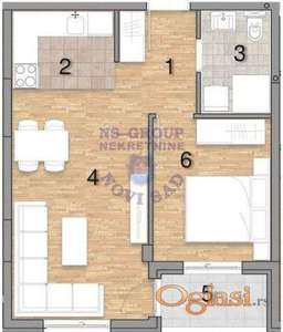 U izgradnji stan 43m2-Telep